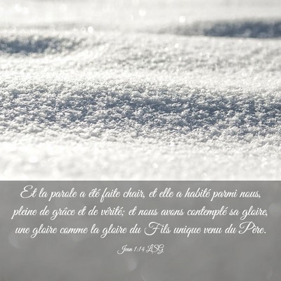 Picture 03 - Jean 1:14 LSG - Et la parole a été faite chair, et elle a - Bible Verse Picture