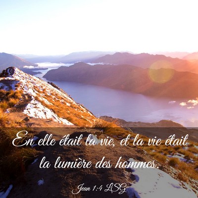 Picture 03 - Jean 1:4 LSG - En elle était la vie, et la vie était la - Bible Verse Picture