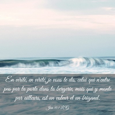 Picture 03 - Jean 10:1 LSG - En vérité, en vérité, je vous le dis, celui - Bible Verse Picture
