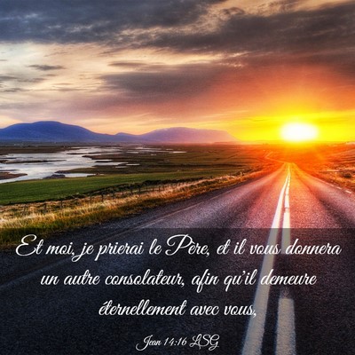 Picture 03 - Jean 14:16 LSG - Et moi, je prierai le Père, et il vous donnera - Bible Verse Picture