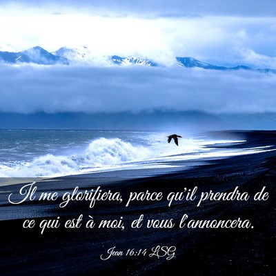 Picture 03 - Jean 16:14 LSG - Il me glorifiera, parce qu'il prendra de ce qui - Bible Verse Picture