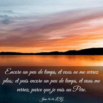 Picture 03 - Jean 16:16 LSG - Encore un peu de temps, et vous ne me verrez - Bible Verse Picture