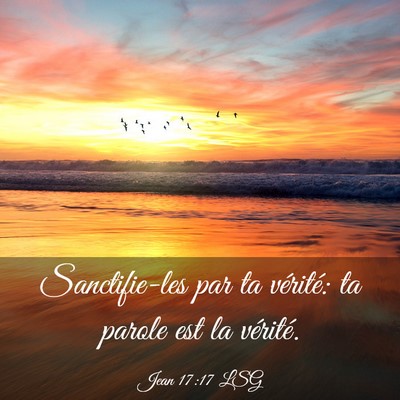 Picture 03 - Jean 17:17 LSG - Sanctifie-les par ta vérité: ta parole est la - Bible Verse Picture