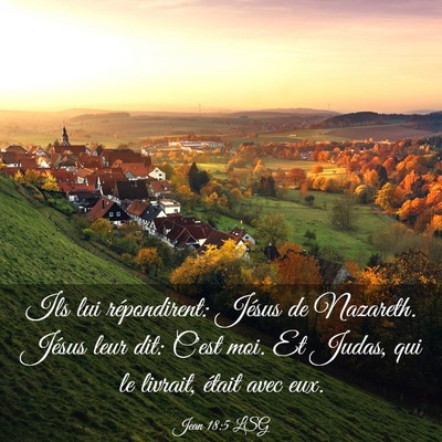 Picture 03 - Jean 18:5 LSG - Ils lui répondirent: Jésus de Nazareth. Jésus - Bible Verse Picture