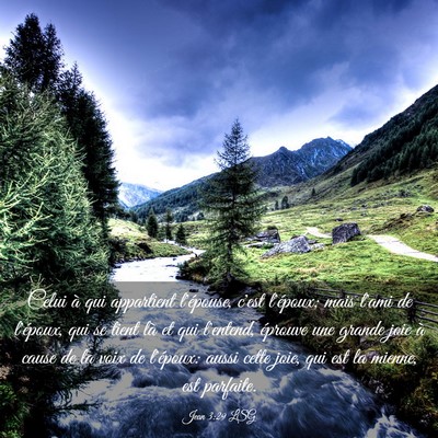 Picture 03 - Jean 3:29 LSG - Celui à qui appartient l'épouse, c'est - Bible Verse Picture