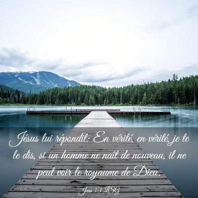 Picture 03 - Jean 3:3 LSG - Jésus lui répondit: En vérité, en vérité, - Bible Verse Picture