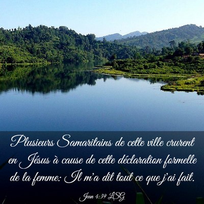 Picture 03 - Jean 4:39 LSG - Plusieurs Samaritains de cette ville crurent en - Bible Verse Picture