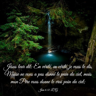 Picture 03 - Jean 6:32 LSG - Jésus leur dit: En vérité, en vérité, je - Bible Verse Picture