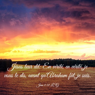 Picture 03 - Jean 8:58 LSG - Jésus leur dit: En vérité, en vérité, je - Bible Verse Picture