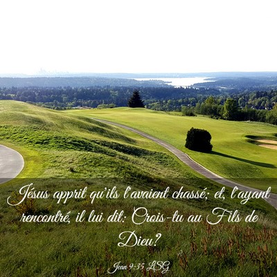 Picture 03 - Jean 9:35 LSG - Jésus apprit qu'ils l'avaient chassé; et, - Bible Verse Picture