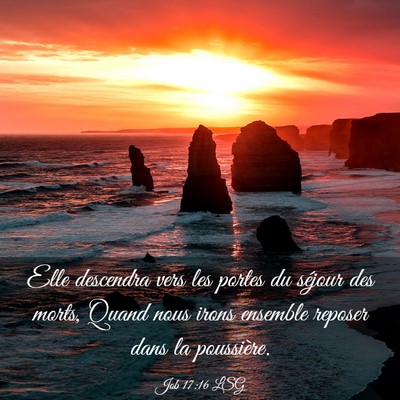 Picture 03 - Job 17:16 LSG - Elle descendra vers les portes du séjour des - Bible Verse Picture