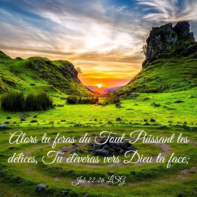 Picture 03 - Job 22:26 LSG - Alors tu feras du Tout-Puissant tes délices, Tu - Bible Verse Picture
