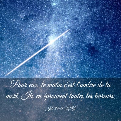 Picture 03 - Job 24:17 LSG - Pour eux, le matin c'est l'ombre de la mort, Ils - Bible Verse Picture