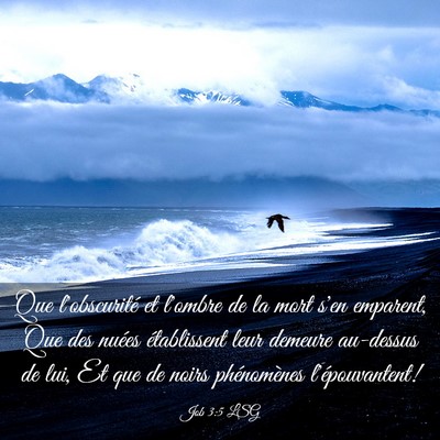 Picture 03 - Job 3:5 LSG - Que l'obscurité et l'ombre de la mort s'en - Bible Verse Picture