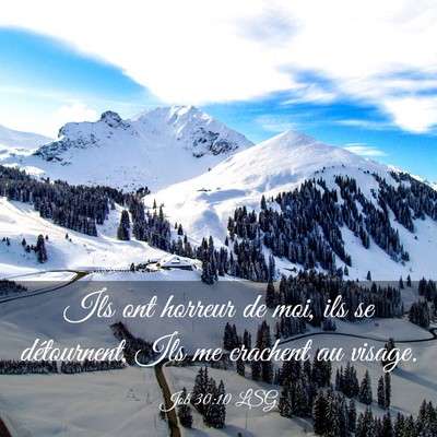 Picture 03 - Job 30:10 LSG - Ils ont horreur de moi, ils se détournent, Ils - Bible Verse Picture