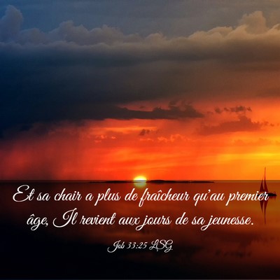 Picture 03 - Job 33:25 LSG - Et sa chair a plus de fraîcheur qu'au premier - Bible Verse Picture