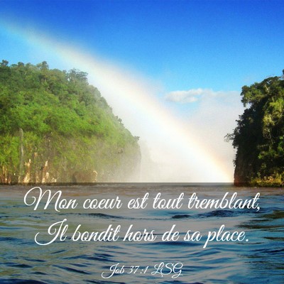 Picture 03 - Job 37:1 LSG - Mon coeur est tout tremblant, Il bondit hors de - Bible Verse Picture