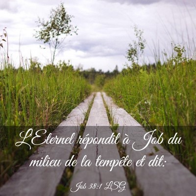 Picture 03 - Job 38:1 LSG - L'Eternel répondit à Job du milieu de la - Bible Verse Picture