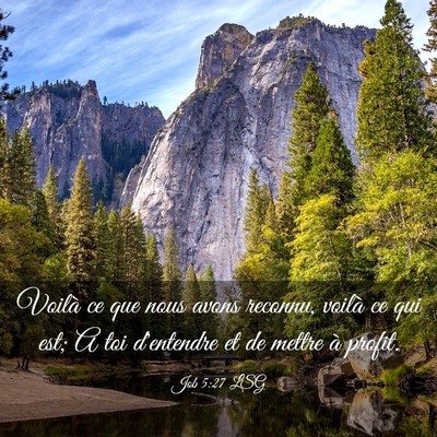 Picture 03 - Job 5:27 LSG - Voilà ce que nous avons reconnu, voilà ce qui - Bible Verse Picture