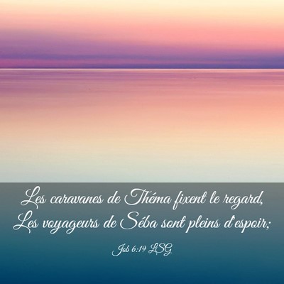 Picture 03 - Job 6:19 LSG - Les caravanes de Théma fixent le regard, Les - Bible Verse Picture
