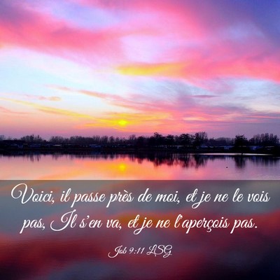 Picture 03 - Job 9:11 LSG - Voici, il passe près de moi, et je ne le vois - Bible Verse Picture