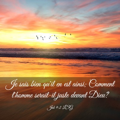Picture 03 - Job 9:2 LSG - Je sais bien qu'il en est ainsi; Comment l'homme - Bible Verse Picture