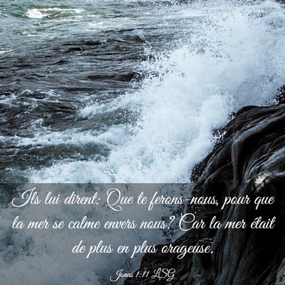 Picture 03 - Jonas 1:11 LSG - Ils lui dirent: Que te ferons-nous, pour que la - Bible Verse Picture
