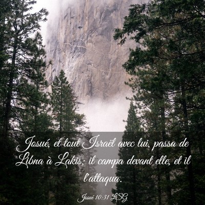 Picture 03 - Josué 10:31 LSG - Josué, et tout Israël avec lui, passa de Libna - Bible Verse Picture