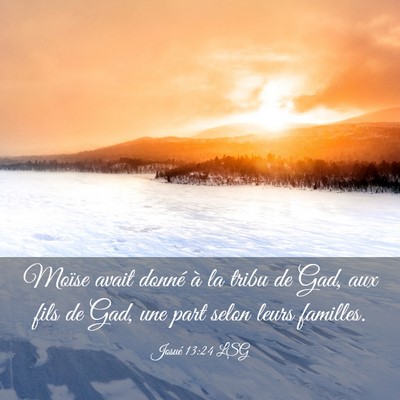 Picture 03 - Josué 13:24 LSG - Moïse avait donné à la tribu de Gad, aux fils - Bible Verse Picture