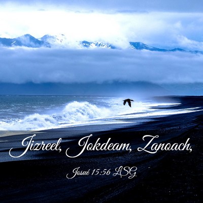 Picture 03 - Josué 15:56 LSG - Jizreel, Jokdeam, - Bible Verse Picture