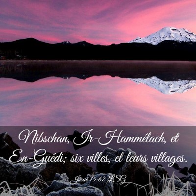 Picture 03 - Josué 15:62 LSG - Nibschan, Ir-Hammélach, et En-Guédi; six - Bible Verse Picture