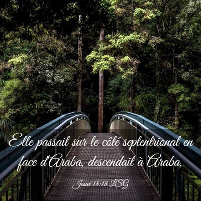 Picture 03 - Josué 18:18 LSG - Elle passait sur le côté septentrional en face - Bible Verse Picture