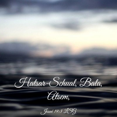 Picture 03 - Josué 19:3 LSG - Hatsar-Schual, Bala, - Bible Verse Picture