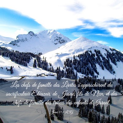 Picture 03 - Josué 21:1 LSG - Les chefs de famille des Lévites s'approchèrent - Bible Verse Picture