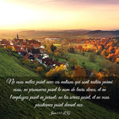 Picture 03 - Josué 23:7 LSG - Ne vous mêlez point avec ces nations qui sont - Bible Verse Picture