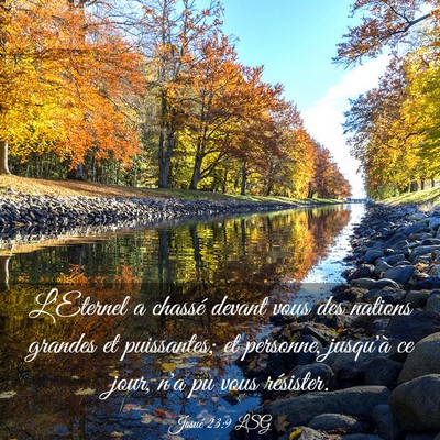 Picture 03 - Josué 23:9 LSG - L'Eternel a chassé devant vous des nations - Bible Verse Picture