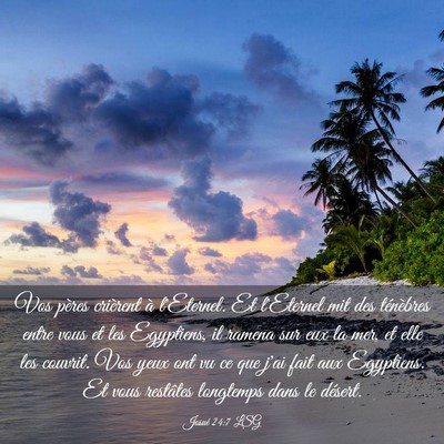 Picture 03 - Josué 24:7 LSG - Vos pères crièrent à l'Eternel. Et l'Eternel - Bible Verse Picture