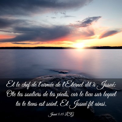 Picture 03 - Josué 5:15 LSG - Et le chef de l'armée de l'Eternel dit à - Bible Verse Picture