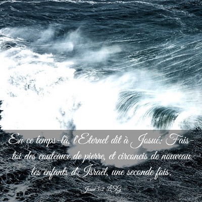 Picture 03 - Josué 5:2 LSG - En ce temps-là, l'Eternel dit à Josué: - Bible Verse Picture