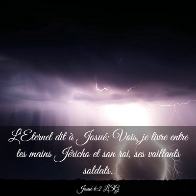 Picture 03 - Josué 6:2 LSG - L'Eternel dit à Josué: Vois, je livre entre tes - Bible Verse Picture