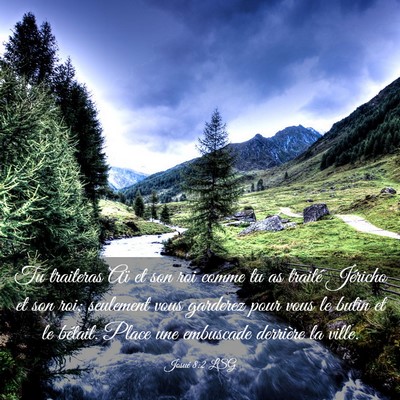 Picture 03 - Josué 8:2 LSG - Tu traiteras Aï et son roi comme tu as traité - Bible Verse Picture