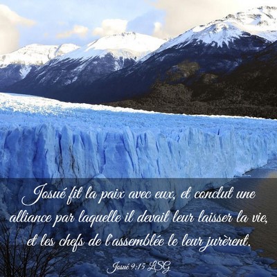 Picture 03 - Josué 9:15 LSG - Josué fit la paix avec eux, et conclut une - Bible Verse Picture