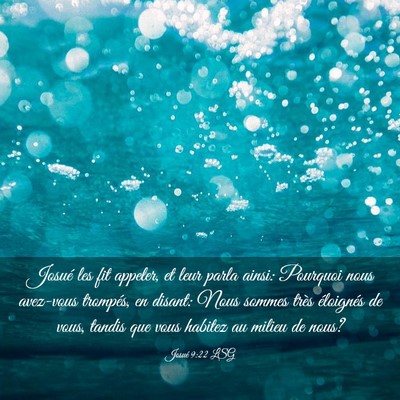 Picture 03 - Josué 9:22 LSG - Josué les fit appeler, et leur parla ainsi: - Bible Verse Picture