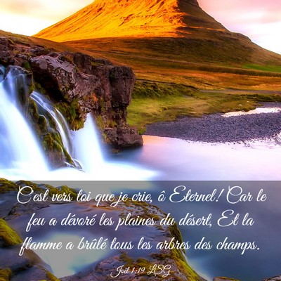 Picture 03 - Joël 1:19 LSG - C'est vers toi que je crie, ô Eternel! Car le - Bible Verse Picture