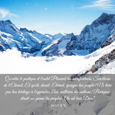 Picture 03 - Joël 2:17 LSG - Qu'entre le portique et l'autel Pleurent les - Bible Verse Picture