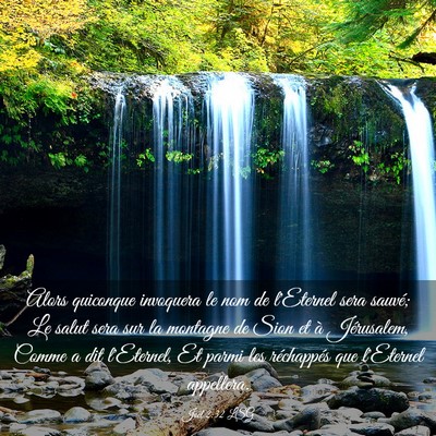 Picture 03 - Joël 2:32 LSG - Alors quiconque invoquera le nom de l'Eternel - Bible Verse Picture