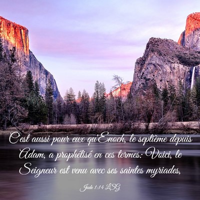 Picture 03 - Jude 1:14 LSG - C'est aussi pour eux qu'Enoch, le septième - Bible Verse Picture