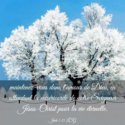 Picture 03 - Jude 1:21 LSG - maintenez-vous dans l'amour de Dieu, en attendant - Bible Verse Picture