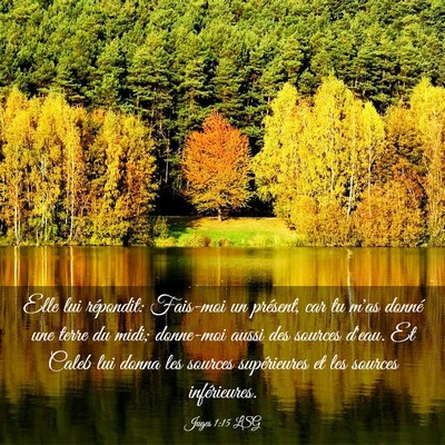 Picture 03 - Juges 1:15 LSG - Elle lui répondit: Fais-moi un présent, car tu - Bible Verse Picture