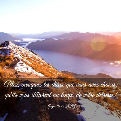 Picture 03 - Juges 10:14 LSG - Allez, invoquez les dieux que vous avez choisis; - Bible Verse Picture